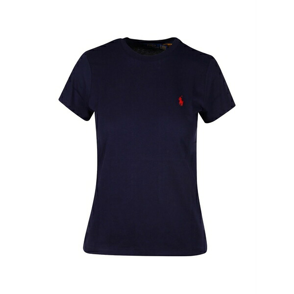ラルフローレン レディース ティーシャツ トップス Logo-embroidered t-shirt Blue