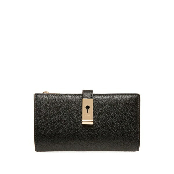 バリー レディース 札入れ 佩び物 Lock me wallet Black