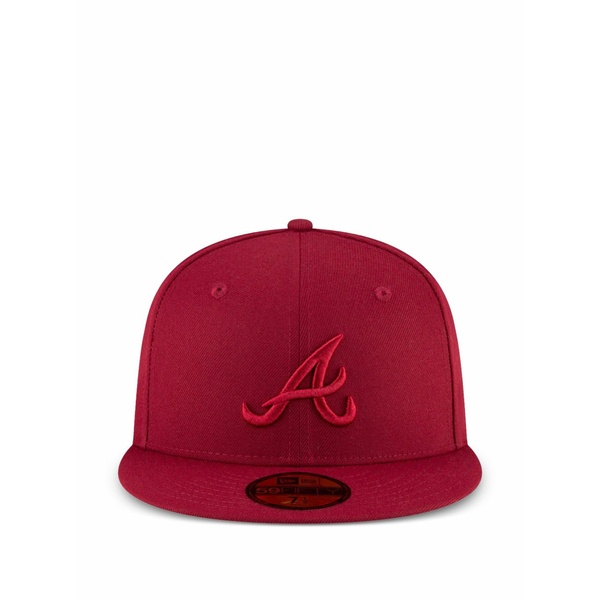 ニュー内鰓 メンズ 鳥打ち帽 付属物 59fifty atlanta braves cap Red