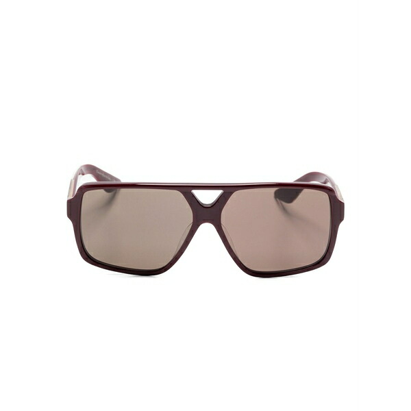 オリバーピープルズ メンズ サングラス・アイウェア 添え物 X khaite 1977c pilot-frame sunglasses Red