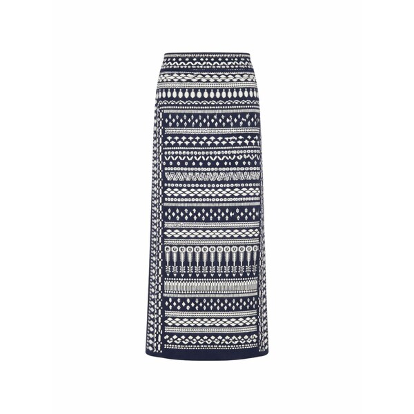 テンパリーロンドン レディース スコート ボトムス Tlalli knit patterned MIDI skirt Blue