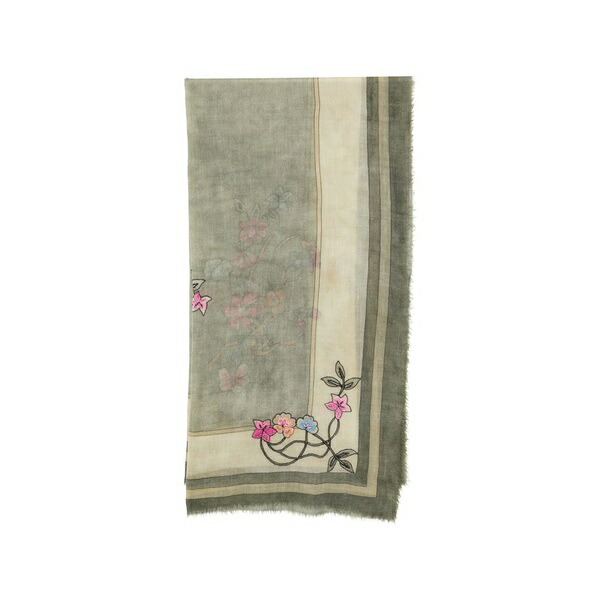 ファリエロ サルティ レディース マフラー・ストール・スカーフ アクセサリー Floral embroidered scarf Green｜asty 59,280円