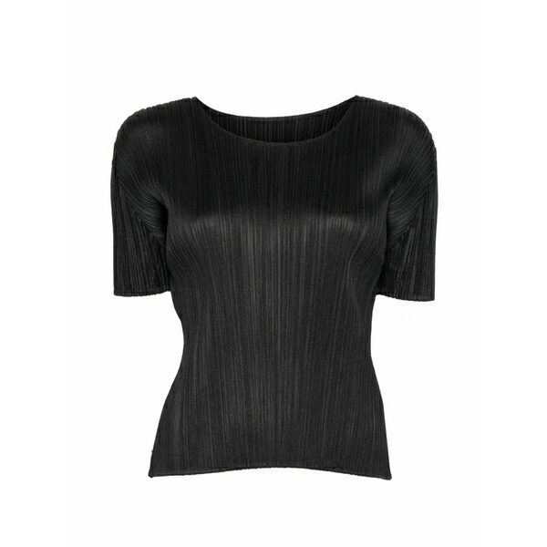筋目 プリーズ イッセイ ミヤケ レディース ティーシャツ トップス Pleated t-shirt Black