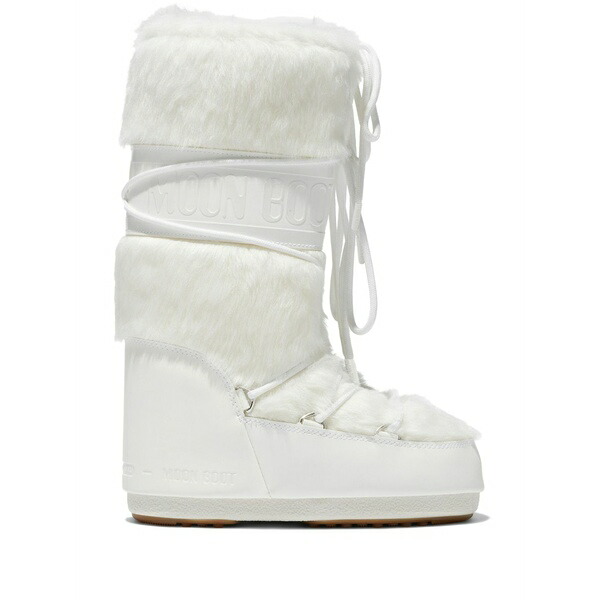 ムーンブーツ レディース ブーツ シューズ Icon faux-fur snow boots White｜asty