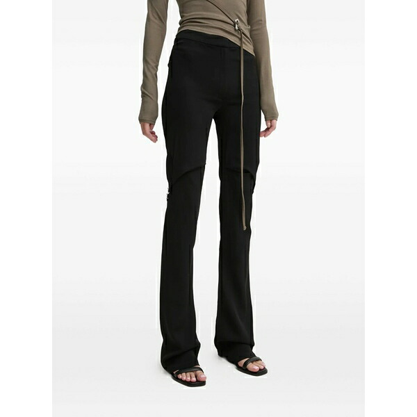 ヘリオットエミル レディース 心地よいズボン下 ボトムス Strap-detail trousers Black