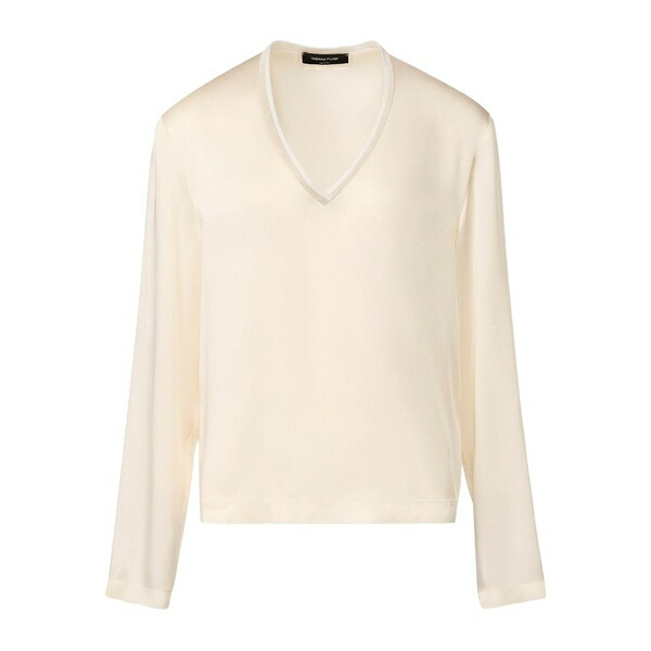 ファビアナ フィリッピ レディース プルオーバー トップス V-neck long-sleeve top Neutrals
