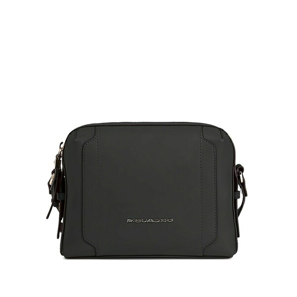 ピークアドロ  レディース ショルダーバッグ 御徒面子 Logo-plaque camera bag Black