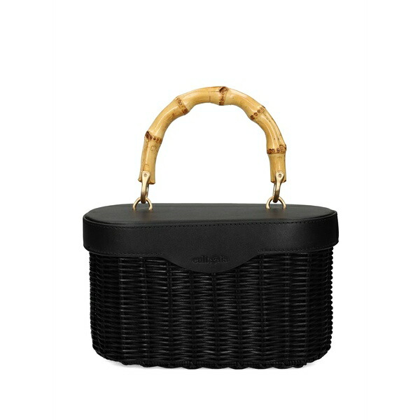 ブームガイア レディース ショルダーバッグ 御徒面子 Bamboo-handle tote bag Black