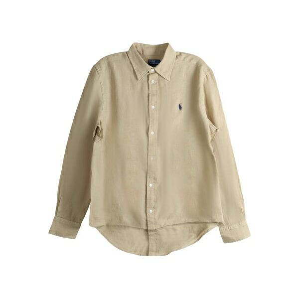 ラルフローレン レディース プルオーバー トップス Long-sleeve linen shirt Neutrals