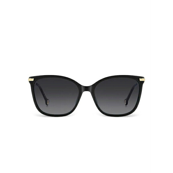 キャロライナヘレラ レディース 黒眼鏡＆アイウェア 佩び物 Gold-detail cat-eye sunglasses Black