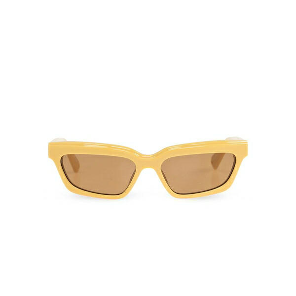 ジャクエムス レディース 黒眼鏡＆アイウェア 付属物 Rectangular sunglasses Yellow