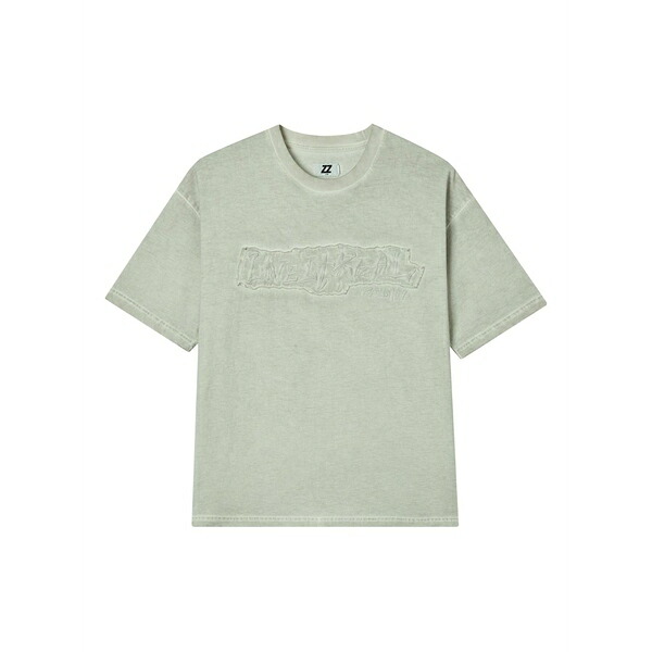 イズエ メンズ ティーシャツ トップス Embossed-logo t-shirt Green