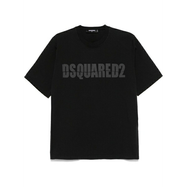 ディースクエアード メンズ ティーシャツ トップス Logo-print t-shirt Black