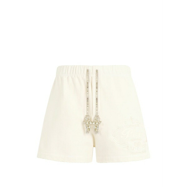 フィリッププレイン レディース カジュアルパンツ ボトムス Drawstring shorts Neutrals｜asty