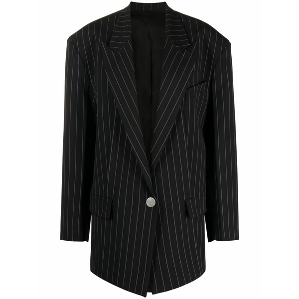 ジ アティコ レディース 上衣＆上衣 アウター Glen pinstripe single-breasted blazer Blue