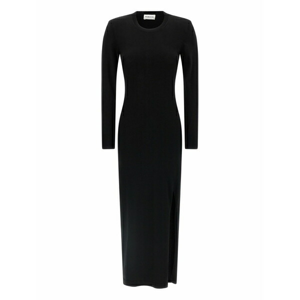 パロッシュ レディース 衣裳 トップス Padded-shoulder MIDI dress Black