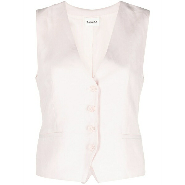 パロッシュ レディース ジャケット&ブルゾン アウター V-neck tailored waistcoat Pink|asty