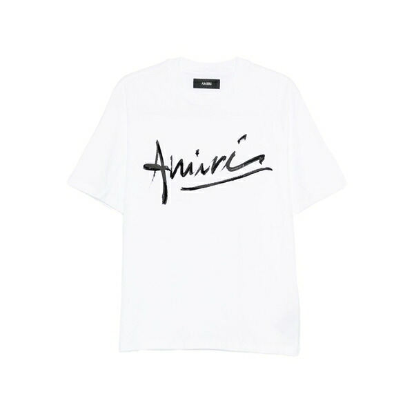 アミリ メンズ ティーシャツ トップス Script-logo t-shirt White