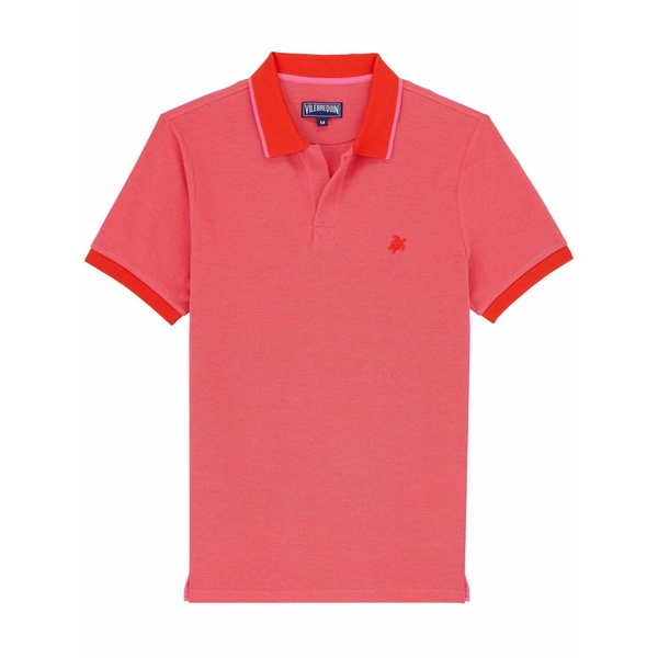 ヴィルブレクイン メンズ スポーツシャツ トップス Logo-embroidered organic cotton polo shirt Red