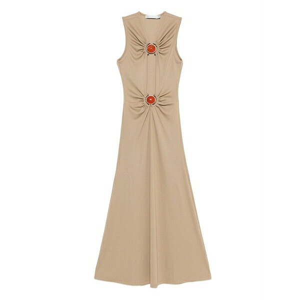 クリストファーエスバー レディース 衣裳 トップス Stone-detail ruched maxi dress Neutrals