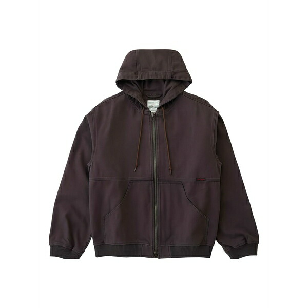 グラミチ メンズ 上衣＆上衣 アウター Hooded zip jacket Brown