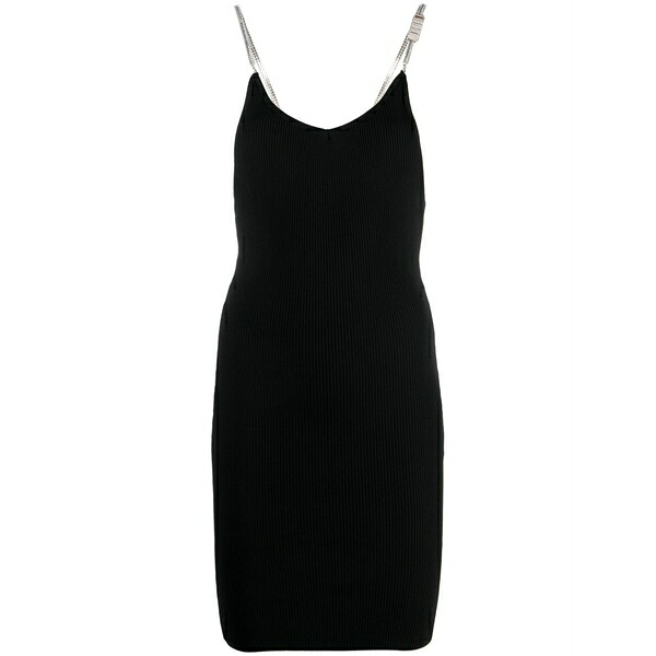 ジーシーディーエス レディース 衣裳 トップス Rhinestone-embellished ribbed-knit minidress Black