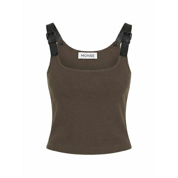 モンス  レディース カットソー トップス Buckle-detail tank top Brown