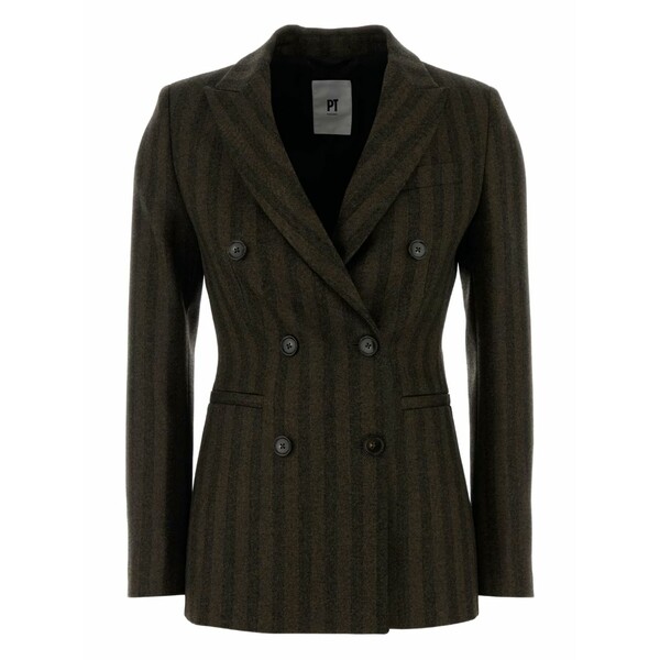 PTトリノ レディース 上衣＆上衣 アウター Button fasteningl jacket Brown