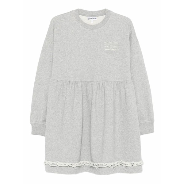 ガニー レディース 衣裳 トップス Lace-trim mini dress Grey