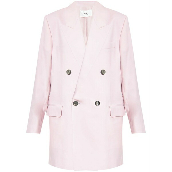意中の女 メンズ 上衣＆上衣 アウター Double-breasted wool blazer Pink