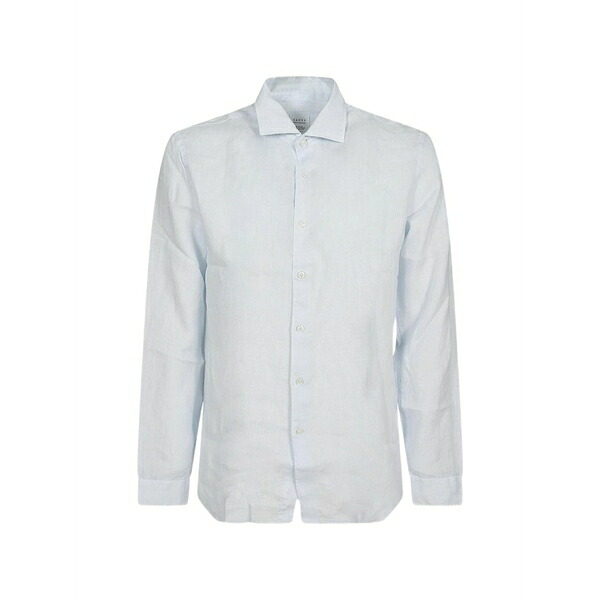 ザカス  メンズ ティーシャツ トップス Long-sleeve button-down shirt White