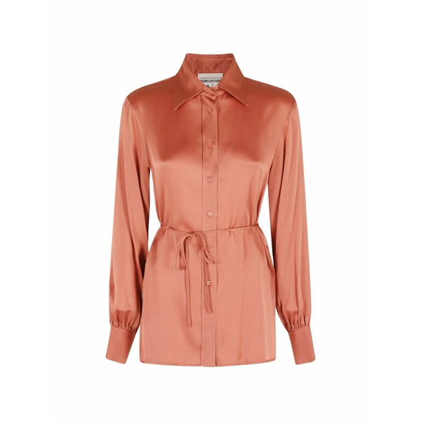 セミクチュール レディース プルオーバー トップス Juana tie-waist shirt Orange