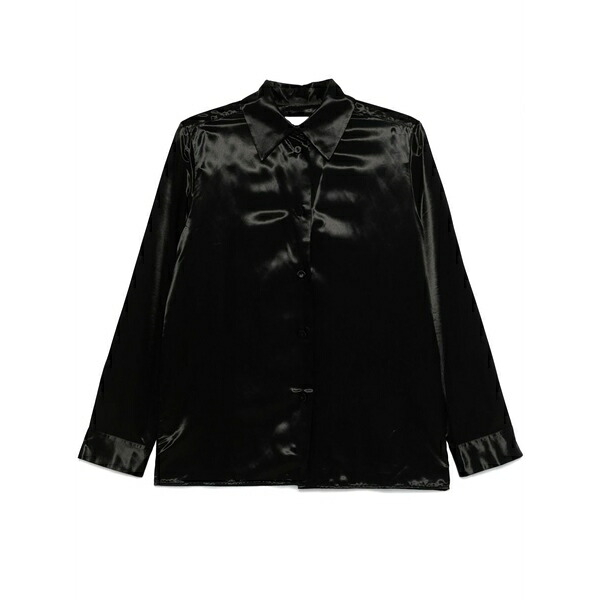 ジル・サンダー レディース プルオーバー トップス Striped shirt Black