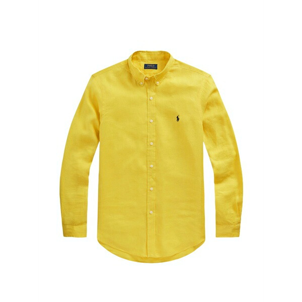 ラルフローレン メンズ プルオーバー トップス Logo-embroidered shirt Yellow