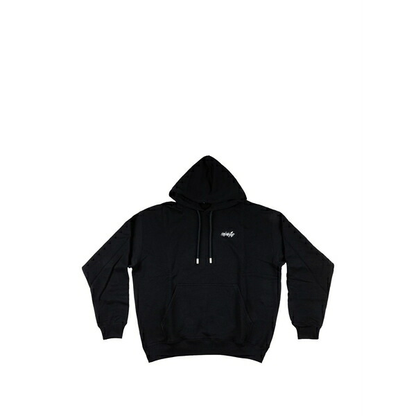 象牙色 メンズ パーカー・スウェットシャツ アウター Arrow paint-splatter hoodie Black