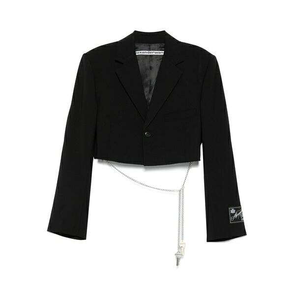 アレキサンダーワン レディース 上衣＆上衣 アウター Cropped jacket Black
