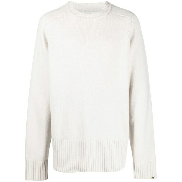 エクストリームカシミア メンズ 編み物\u0026スウェーター アウター Ribbed-trim cashmere jumper Neutrals