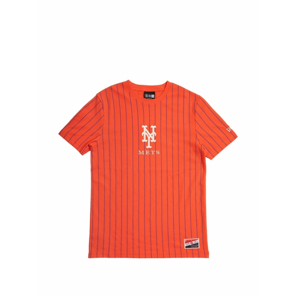 ニュー内鰓 メンズ ティーシャツ トップス 1920 new york mets pinstripe-pattern t-shirt Orange