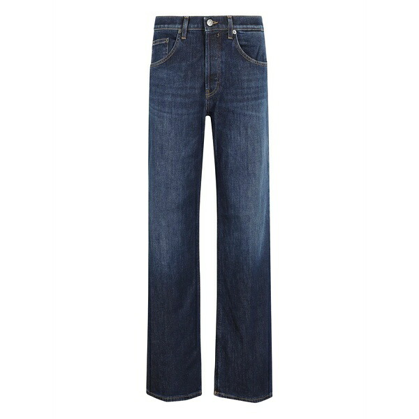 ドンダップ レディース ジーンズズボン下 ボトムス Logo-patch jeans Blue