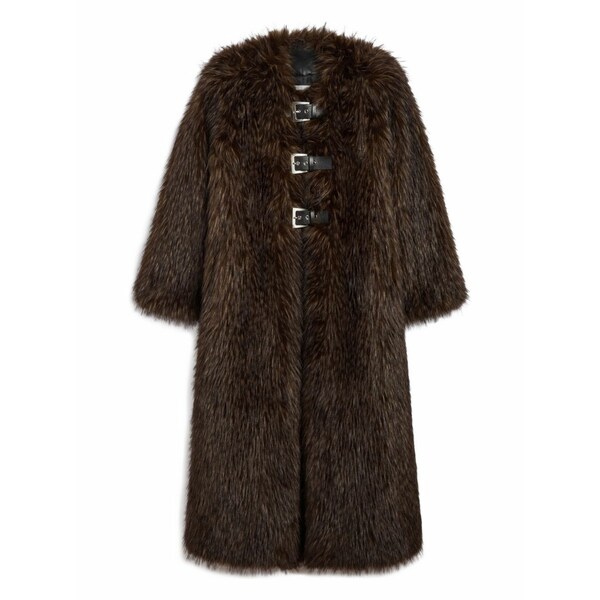 アッパリス レディース 厚地の外套 アウター Nolwen buckled coat Brown