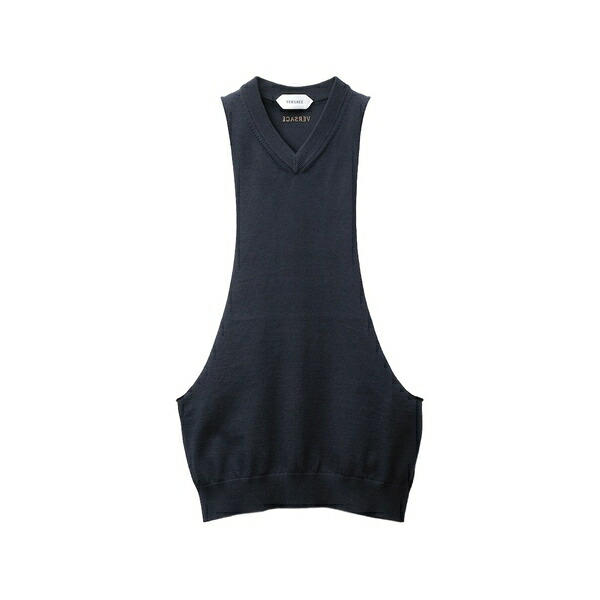 ヴェルサーチ メンズ ティーシャツ トップス V-neck tank top Blue