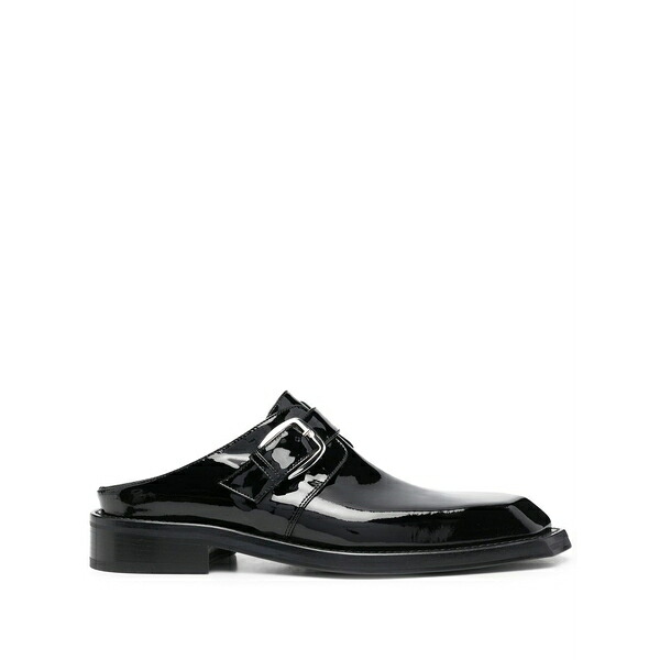 マーティン・サクラ色 メンズ スリッポン・ローファー シューズ Chiesel-toe slip-on mules Black