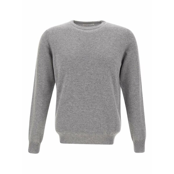カングラ  メンズ 編み物\u0026プルオーバー アウター Ribbed-cuff cashmere sweater Grey