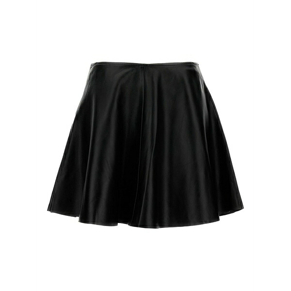 ハイクール レディース スカート ボトムス Leather pleated skirt Black|asty