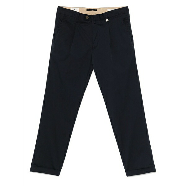 ミース メンズ 心地好いズボン下 ボトムス Pleat-detailed trousers Blue