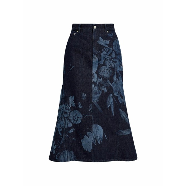 アーデム レディース スコート ボトムス Floral-print MIDI skirt Blue