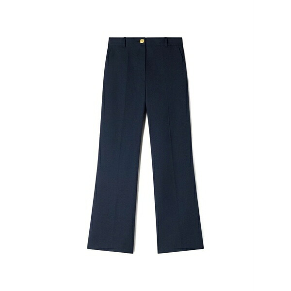 砂子ロ レディース 心地好いズボン下 ボトムス High-waiste trousers Blue