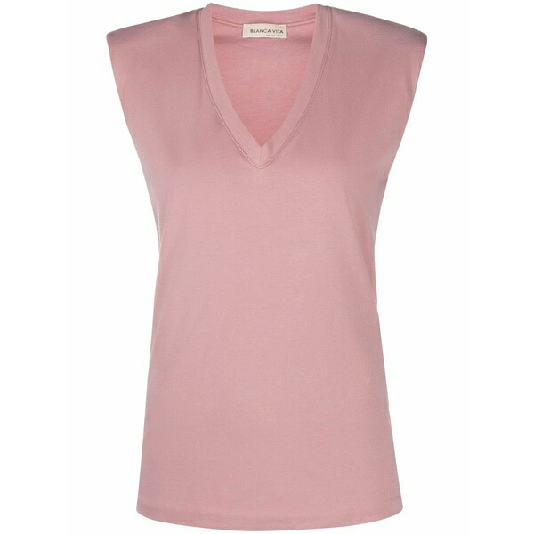 ブランカ ヴィータ レディース カットソー トップス Sleeveless v-neck top Pink