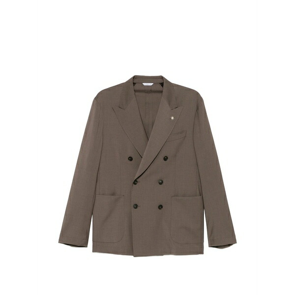 マニュエル リッツ メンズ 上衣＆上衣 アウター Double-breasted jacket Brown