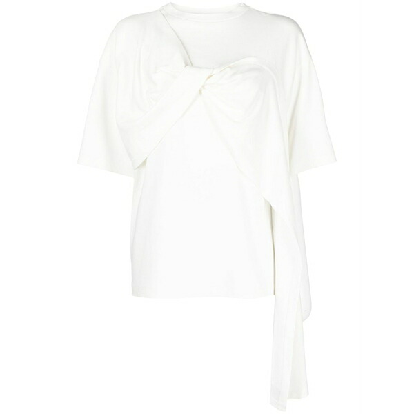 ゴエンジェイ レディース ティーシャツ トップス Twist-detail cotton t-shirt  White
